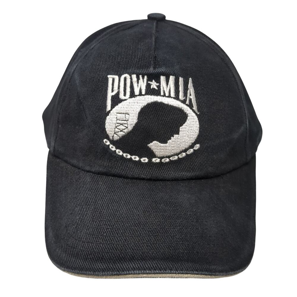 Pow Mia You Are Not Forgotten Strapback 5 Panel Cap Black One Size Embroidered